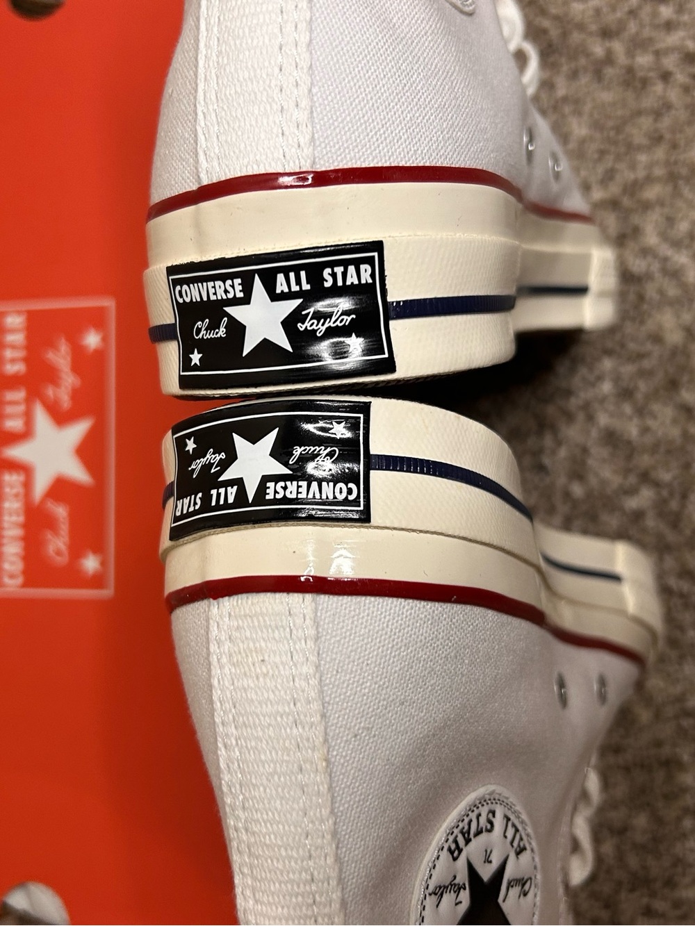 NEW Converse white Chuck 70 high tops Men's 8/ Women's 10 - Picture 5 of 11